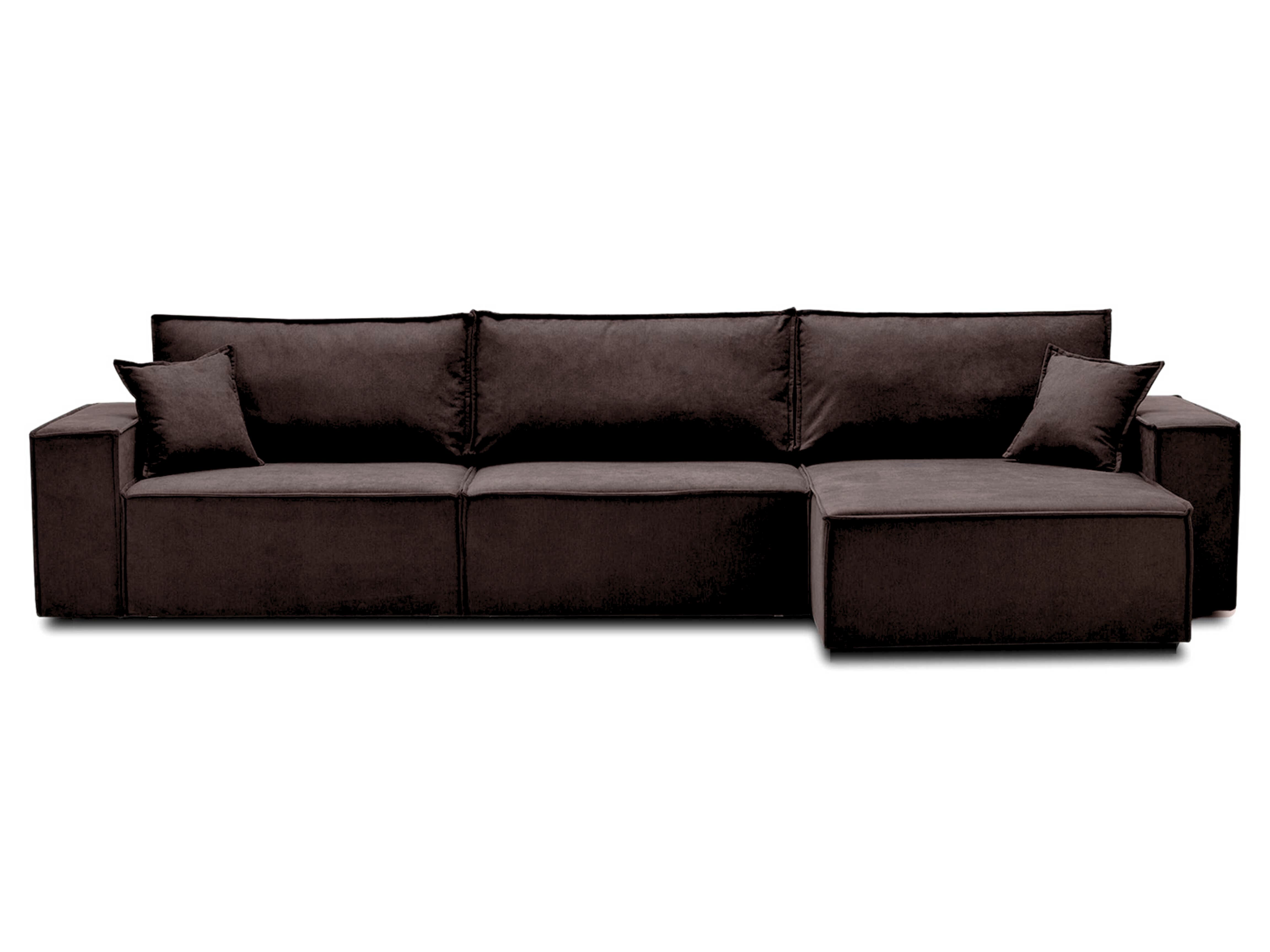 Duży narożnik w stylu loft brązowy